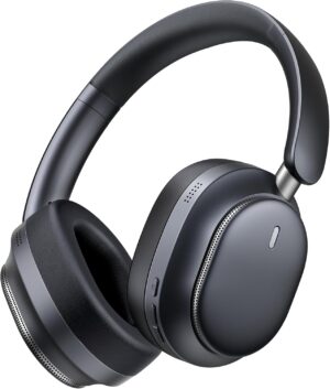 Pointcinco Hybrid Active Noise Cancelling Headphones, Over Ear Bluetooth 6.0 Wireless Headphones, 80H Playtime, Deep Bass, HiFi Stereo Sound, Lightweight Foldable for Travel, Home and Office(Black)